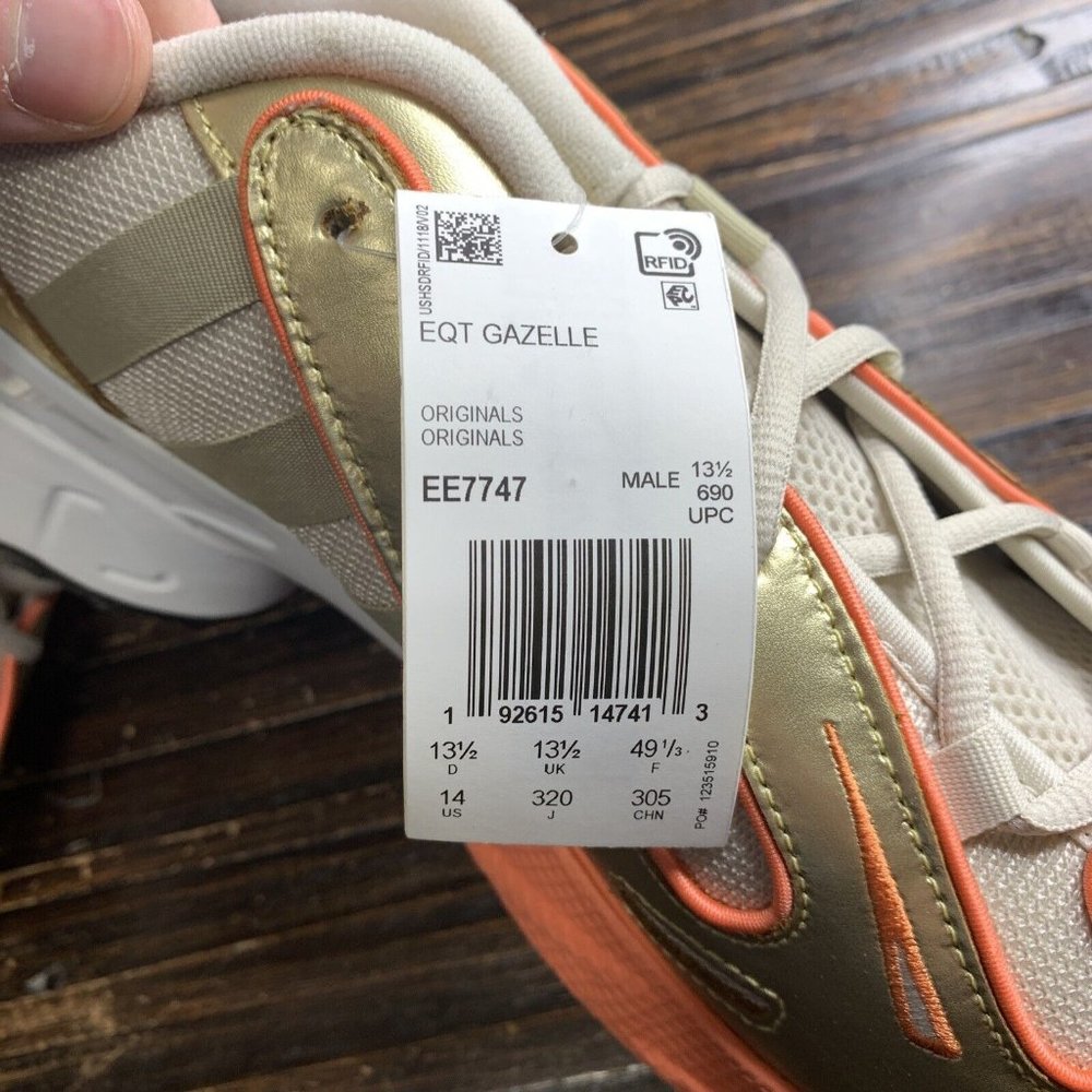 Men’s Size 14 - Adidas Eqt Gazelle Bliss Gold/Sem… - image 7
